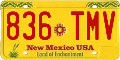 NM license plate 836TMV