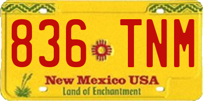 NM license plate 836TNM