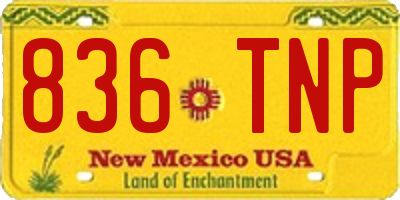 NM license plate 836TNP
