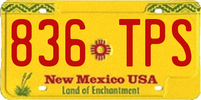NM license plate 836TPS