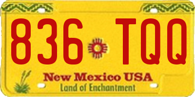 NM license plate 836TQQ