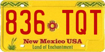 NM license plate 836TQT