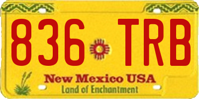 NM license plate 836TRB