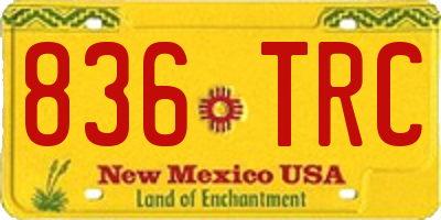 NM license plate 836TRC