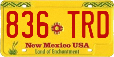 NM license plate 836TRD