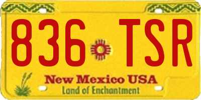 NM license plate 836TSR