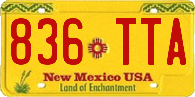 NM license plate 836TTA
