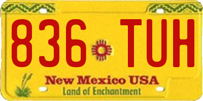 NM license plate 836TUH