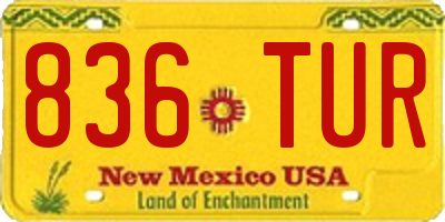 NM license plate 836TUR