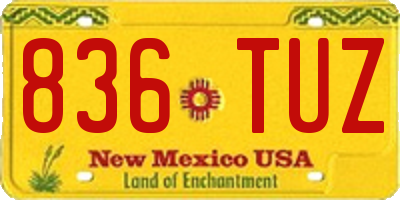 NM license plate 836TUZ