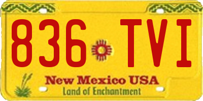NM license plate 836TVI