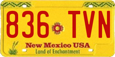 NM license plate 836TVN