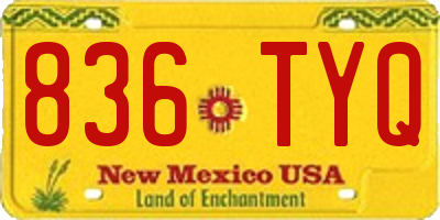 NM license plate 836TYQ