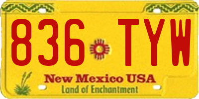 NM license plate 836TYW