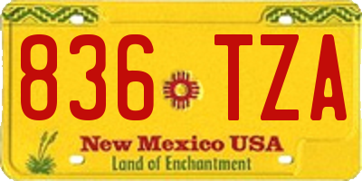 NM license plate 836TZA