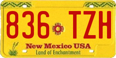 NM license plate 836TZH
