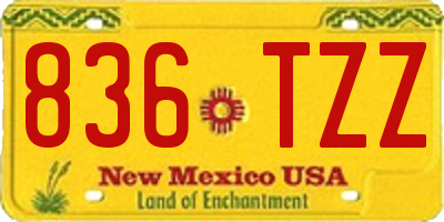 NM license plate 836TZZ