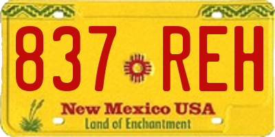 NM license plate 837REH