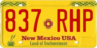 NM license plate 837RHP