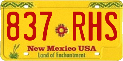 NM license plate 837RHS