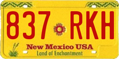 NM license plate 837RKH