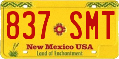 NM license plate 837SMT
