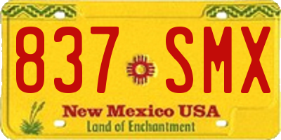 NM license plate 837SMX