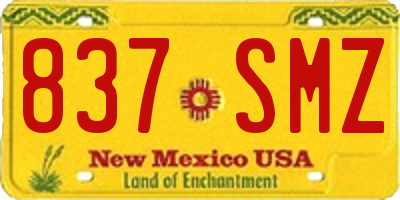 NM license plate 837SMZ