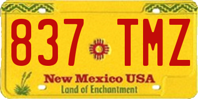 NM license plate 837TMZ