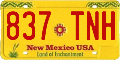 NM license plate 837TNH