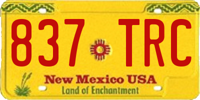 NM license plate 837TRC