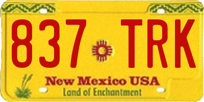 NM license plate 837TRK