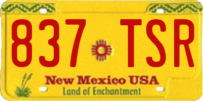 NM license plate 837TSR