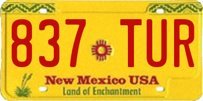 NM license plate 837TUR