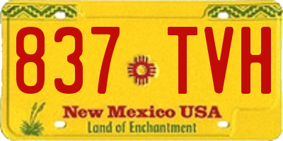 NM license plate 837TVH