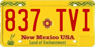 NM license plate 837TVI
