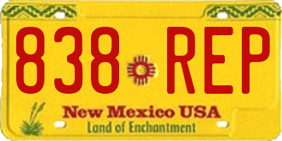 NM license plate 838REP