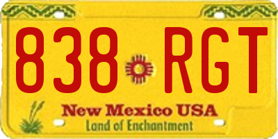 NM license plate 838RGT