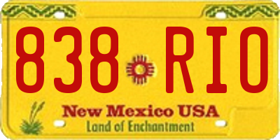NM license plate 838RIO
