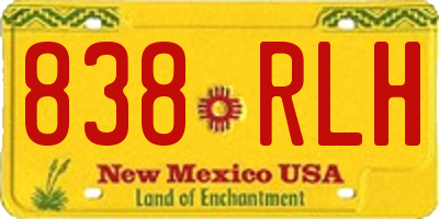 NM license plate 838RLH