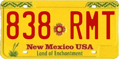 NM license plate 838RMT