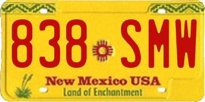 NM license plate 838SMW