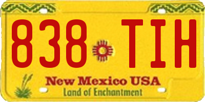 NM license plate 838TIH