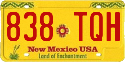 NM license plate 838TQH