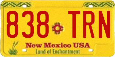 NM license plate 838TRN