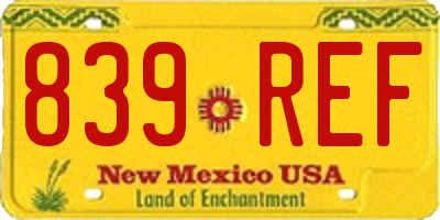 NM license plate 839REF
