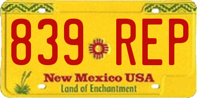 NM license plate 839REP