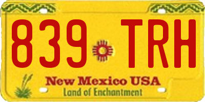 NM license plate 839TRH