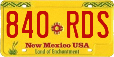 NM license plate 840RDS