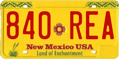 NM license plate 840REA